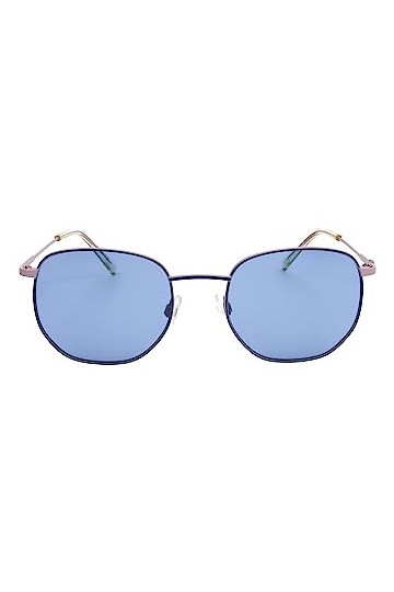 Missoni - Lunettes de soleil en acier inoxydable pour femmes, Monture : bleu nude – lentille : bleu, Taille unique