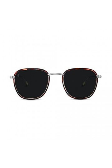 NOOZ Lunettes de soleil polarisées Écaille Carrée en Métal pour homme et femme DUAL HIRO