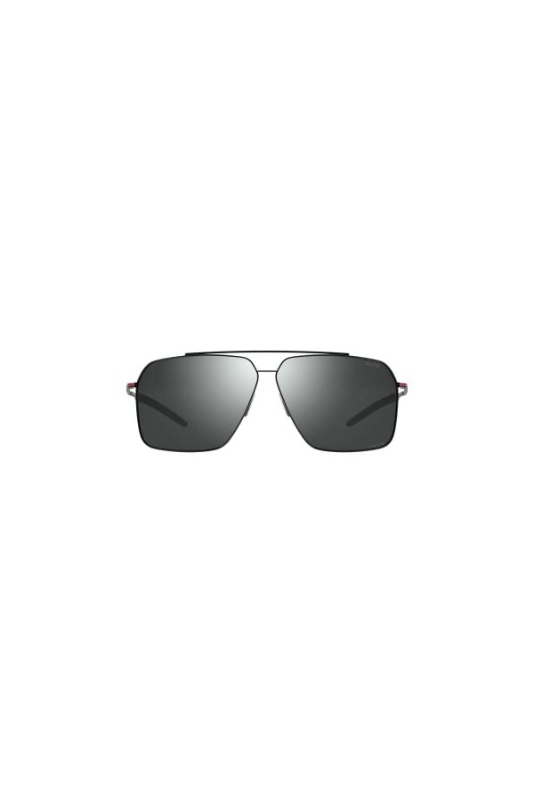 bollé - FLOW Black Red Matte – Volt+ Gun Polarized, Lunettes de soleil, Large, Mixte Adulte