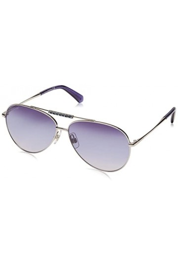 Swarovski Sk0308 Lunettes de Soleil, Palladium Brillant, 60 Femme