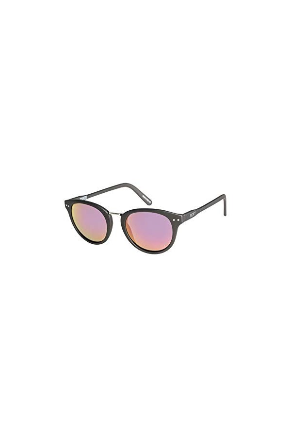 Roxy Junipers Lunettes de Soleil Femme, Shiny Black/Flash Silver, Taille Unique