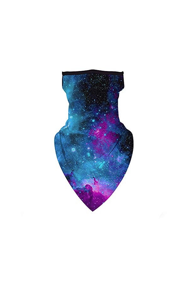 Kumkey Cagoule Ciel étoilé Masque Solaire Respirant Triangle Étanche à La Poussière Masque De Vélo Couvrant Le Visage Lavable