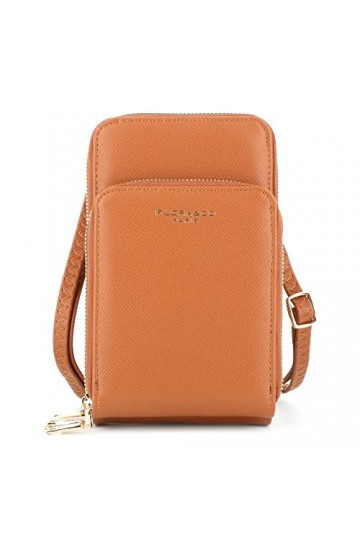 flora & co Petit Sac Bandoulière Femme pour Smartphone 6.7 Pouces - Sacoche Multipoches Zippé pour Iphone 13 14 Pro Max - Poc