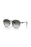 Michael Kors Lunettes de Soleil, Dégradé Noir Brillant/Gris Transparent, 221 Unisex