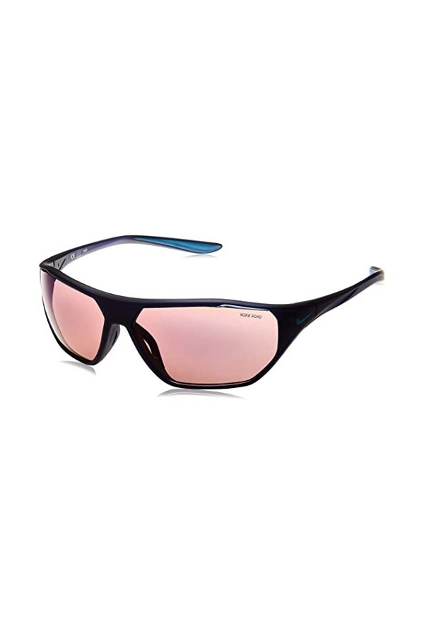 NIKE NIKE AERO DRIFT E DQ0999, Lunettes de soleil Mixte, MATTE MIDNIGHT NAVY/ROAD/BLUE, 65