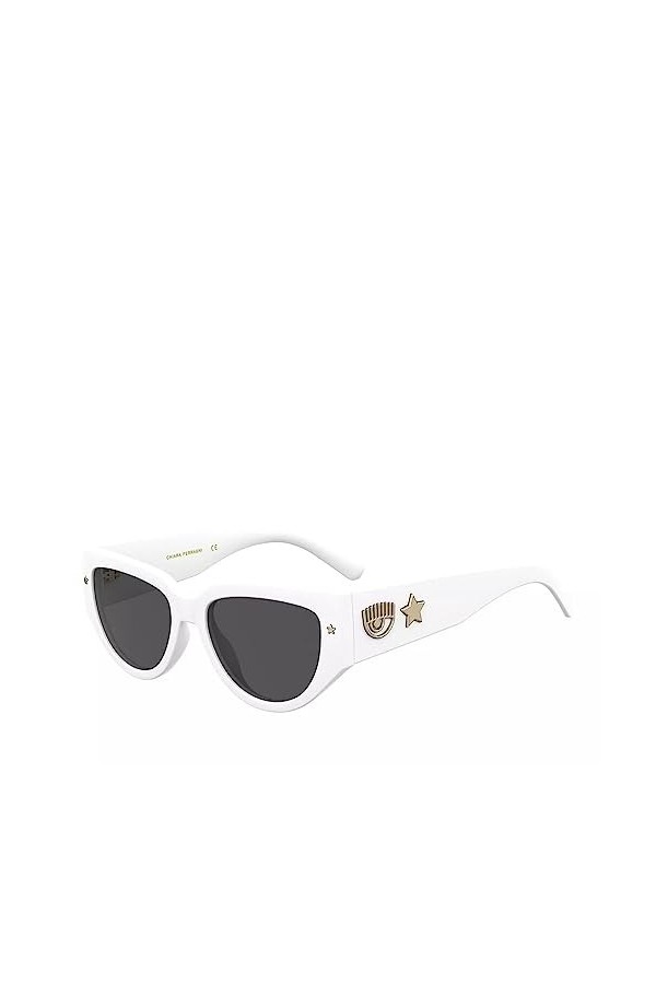 CHIARA FERRAGNI CF 7014/S Lunettes de Soleil, Blanc, 54 Femme