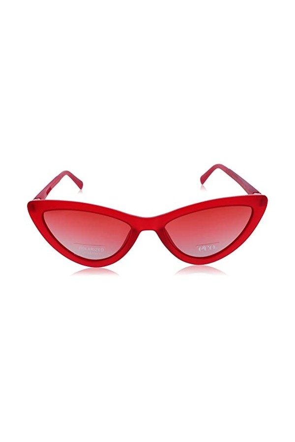 MODO & ECO Mine Lunettes de Soleil, Rouge, 55 Femme