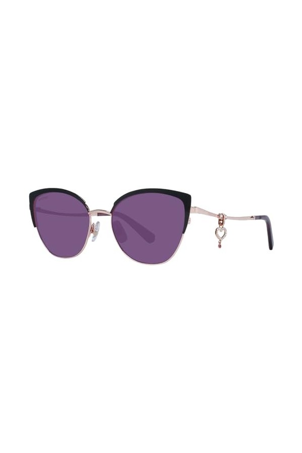 Swarovski Sk0318 Lunettes de Soleil, Noir Brillant, 54 Femme