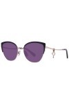 Swarovski Sk0318 Lunettes de Soleil, Noir Brillant, 54 Femme
