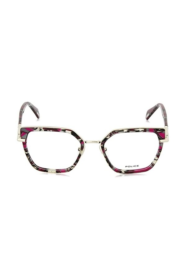 Police Vpld22 Lunettes de Soleil, Fuxia Havana+Paillettes, 24 Mixte
