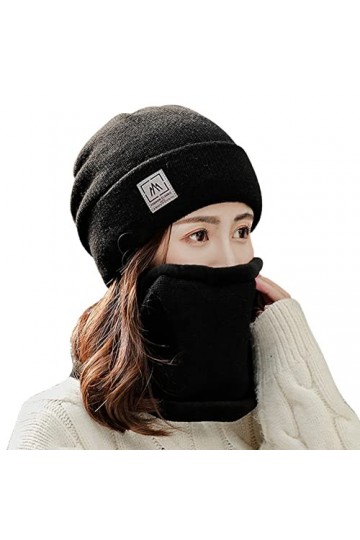 ARVALOLET 2 pièces/ensemble tube écharpe cagoule masque visage masque visage hiver chaud cyclisme écharpe polaire chapeau hom