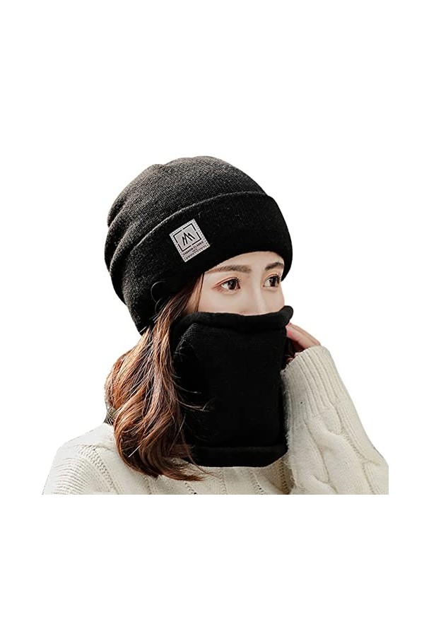 ARVALOLET 2 pièces/ensemble tube écharpe cagoule masque visage masque visage hiver chaud cyclisme écharpe polaire chapeau hom