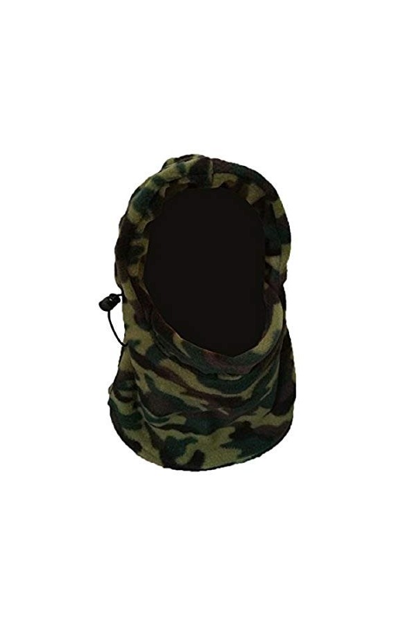 Cicilin Unisexe Cagoule de Masque Garder Chaud Cache-Oreilles Nez Tête Tour de Cou Enfant Adulte en Polaire Doublure Camoufla