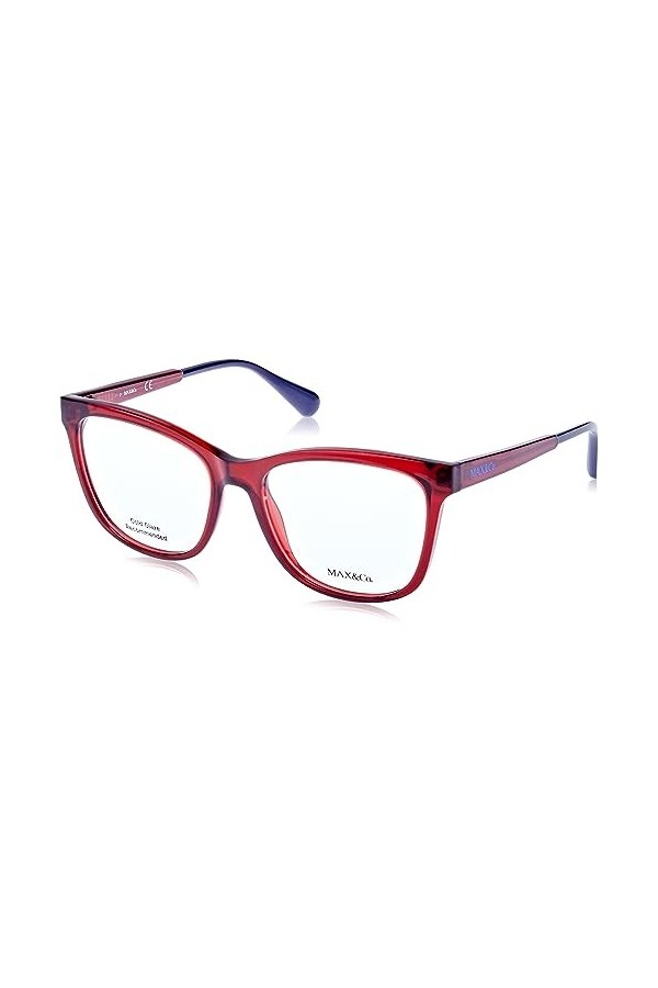 MAX &CO MO5040 Lunettes de Soleil, Rouge Brillant, 54/17/140 Femme