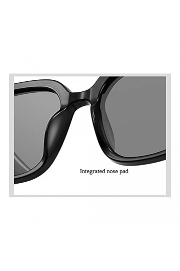 ZJH Lunettes de Soleil polarisées rétro pour Hommes et Femmes Big Cadre Mode UV Protection UV Verres de Soleil Color : Black