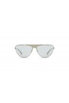 KOMONO Dede Silver Matte Lunettes de soleil unisexes Ovales en acier inoxydable pour hommes et femmes avec protection UV et v