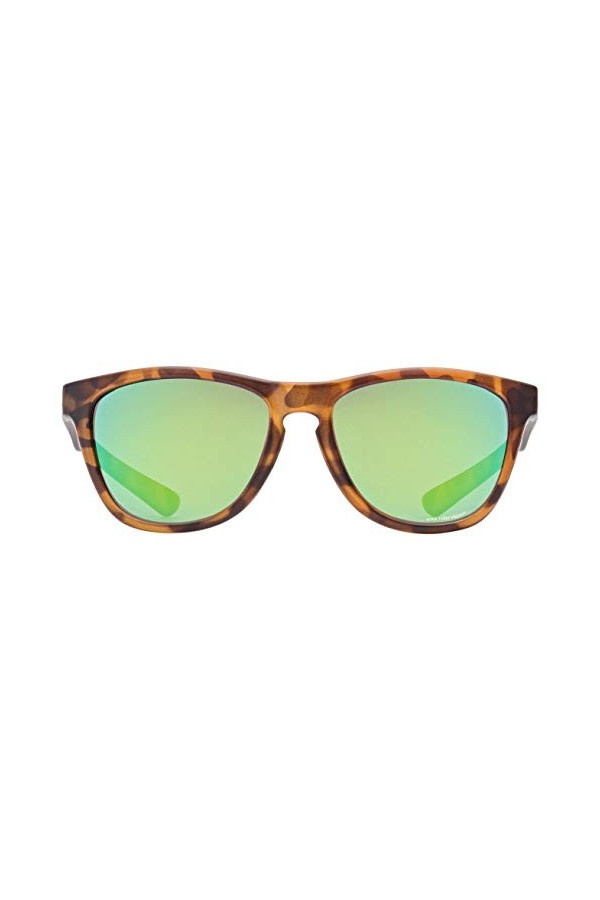 uvex Lgl 48 Cv - Lunettes de Soleil pour Hommes et Femmes - Effet Miroir - à Contraste Élevé - Havanna Matt/Mirror Green - On