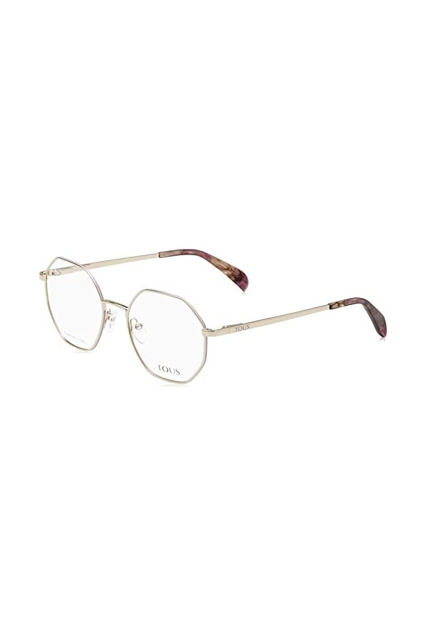TOUS Vto444 Lunettes de Soleil, SH.Light Gold W/Col.Parts, 52 Femme