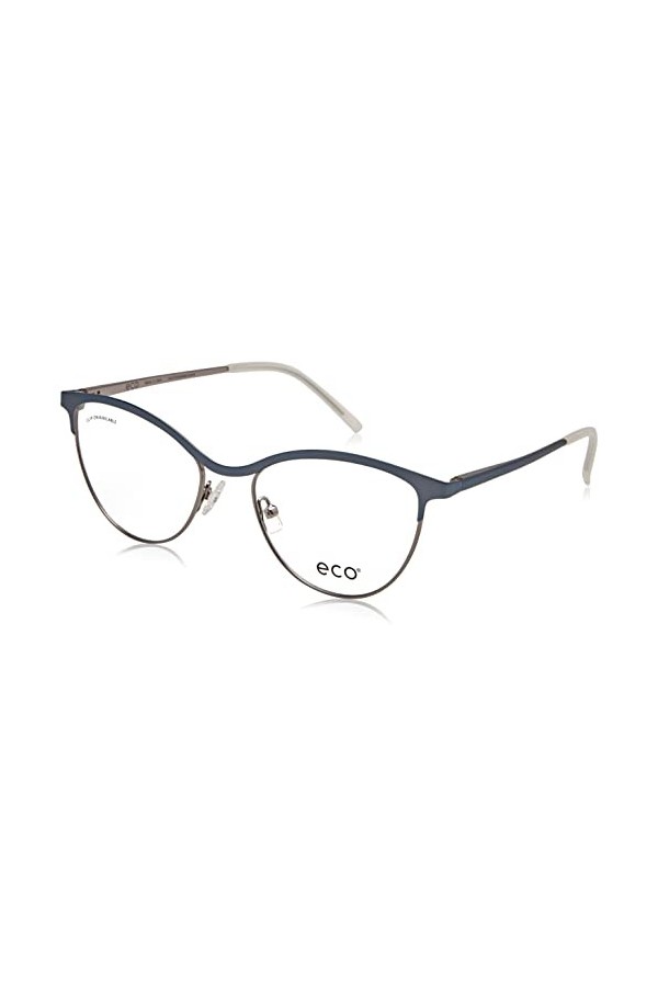 MODO & ECO Livigno Lunettes de Soleil, Bleu/Gris/argenté, 53 Femme