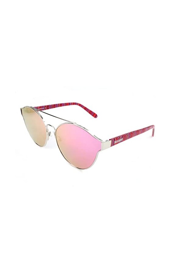 Missoni Femme 8029224794184 Lunettes de Soleil, Cadre : Gunmetalal-stmiss-Lentille: Bleu-Rose, Taille Unique