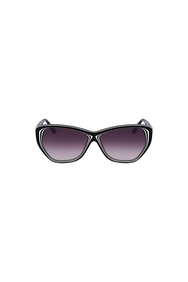 KARL LAGERFELD KL6103S Sunglasses, 006 Black White, Taille Unique Unisex