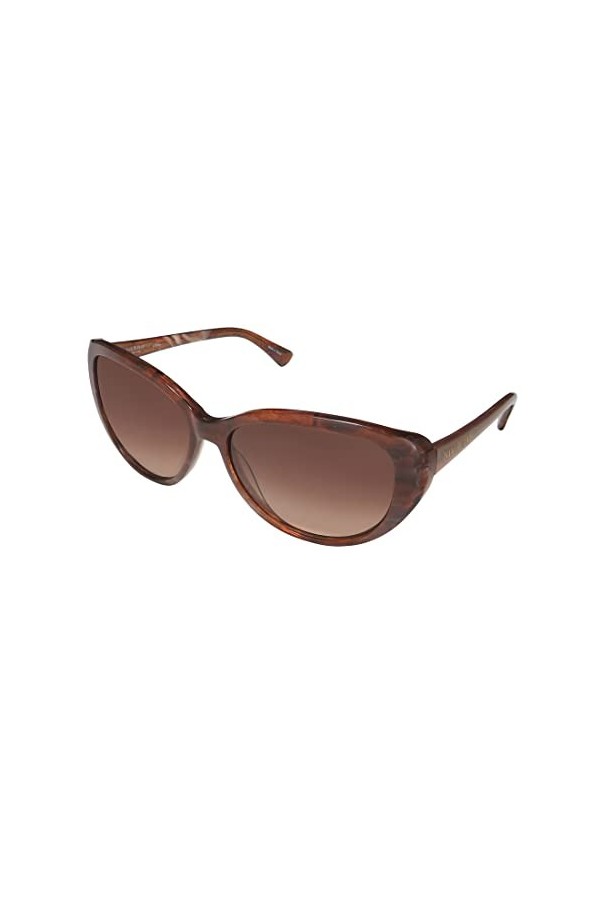 Isaac Mizrahi 30204 Lunettes de soleil/lunettes de soleil pour femme Motif œil de chat 100 % UVA et UVB, brun, 56-15-130