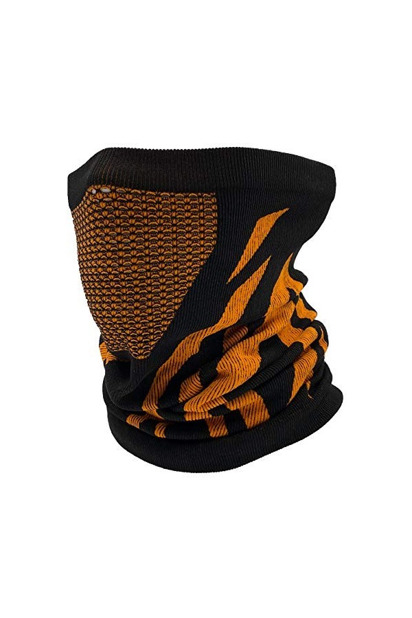 ehsbuy Cache-cou dhiver en polaire pour femme - Coupe-vent - Pour le ski, la course à pied, le cyclisme, Noir/vert, taille u