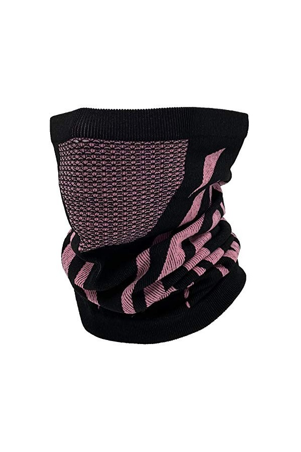 ehsbuy Cache-cou dhiver en polaire pour femme - Coupe-vent - Pour le ski, la course à pied, le cyclisme, Noir/vert, taille u