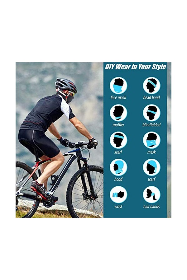 TAIYUNWEI 2 Pièces Cache-Cou Nez Hiver Bandana Élastique, Écharpe dhiver Chaude pour Hommes Femmes, Écharpe sans Couture Spo