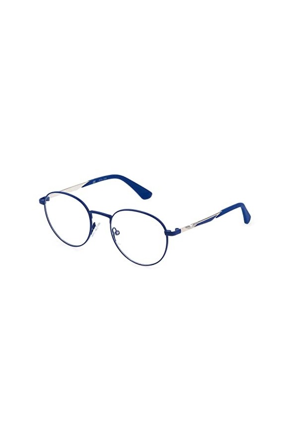 Police VK566 Sunglasses, Bleu Mat, 49 Unisex