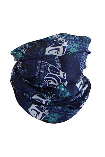Masque facial sans couture bandana écharpe tube, bleu, M