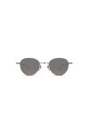 KOMONO Hailey Silver Solid Smoke Lunettes de soleil unisexes rondes en acier inoxydable pour hommes et femmes avec protection