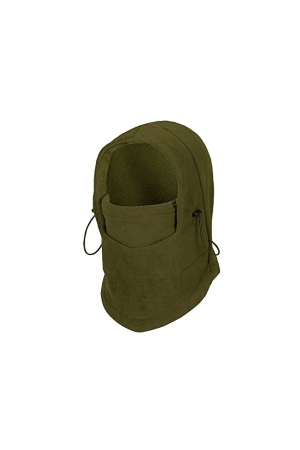 Outdoor Strum Hotte hiver visage masque de ski coupe-vent double Balaclava Masque multifonction pour moto Snowboard, vert