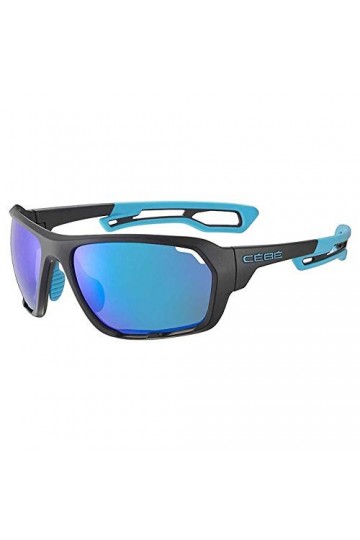 Cébé Upshift Lunettes de Soleil Adulte Unisexe, Noir/Bleu, L