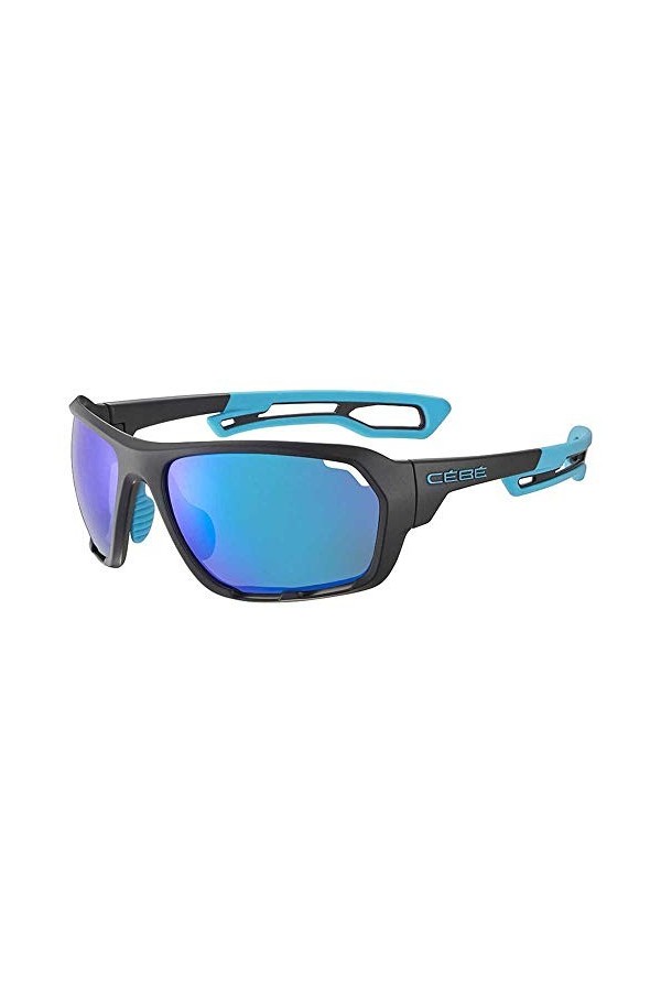 Cébé Upshift Lunettes de Soleil Adulte Unisexe, Noir/Bleu, L