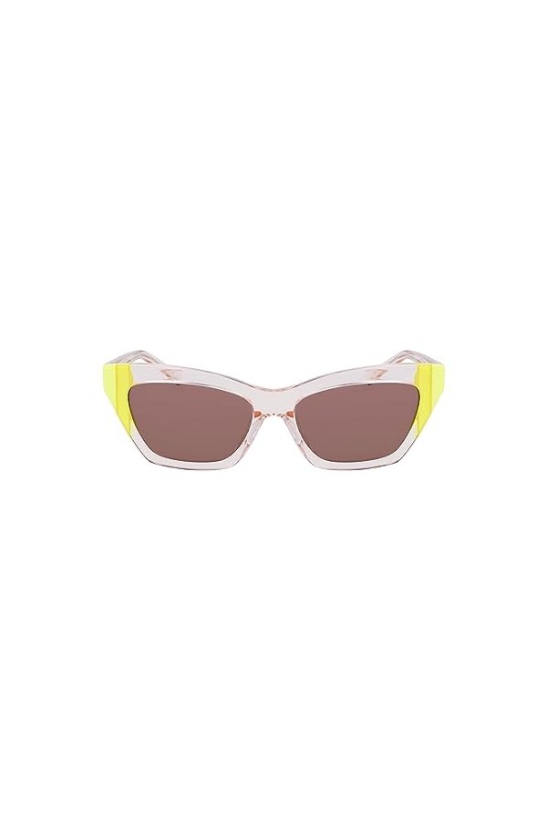 Dkny DK547S Sunglasses, 820 Crystal Peach/Citron, Taille Unique Unisex
