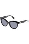 Le Specs THATS FANPLASTIC Lunettes de soleil rondes pour homme et femme avec protection UV, Smoke Mono Polarized/Black