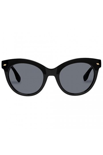 Le Specs THATS FANPLASTIC Lunettes de soleil rondes pour homme et femme avec protection UV, Smoke Mono Polarized/Black