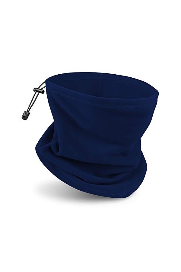 JEEZAO Cache Cou Chaude Écharpe,Femme Homme Hiver Multifonction Tube&nbsp;Écharpe Coupe-Vent Bandeau pour Ski Moto Cyclisme noir 