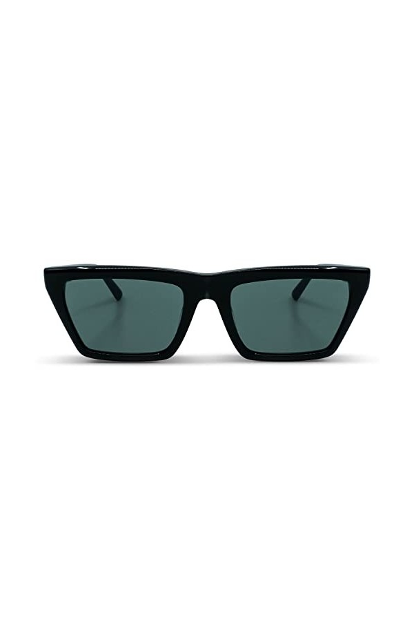 MessyWeekend Lunettes de Soleil pour Hommes & Femmes avec Monture Carrée en Oeil de Chat en Acétate Légère et fabriquée à la