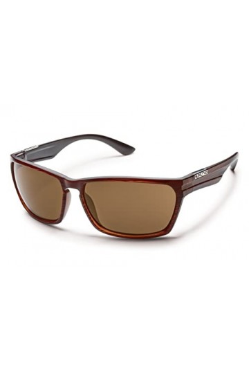 Suncloud Lunettes de soleil découpées pour femme, marron brun, polycarbonate polarisé