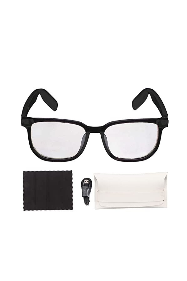 HOHXFYP Lunettes intelligentes, Lunettes Audio ¨¦tanches IP67 avec Micro antibruit et appels Mains Libres, Bluetooth 5.3 Smar