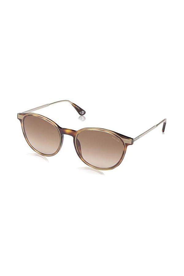 Police Mark 3 Spl-775 07la Lunettes de soleil Marron/Or, 58, Style marbre marron - Doré
