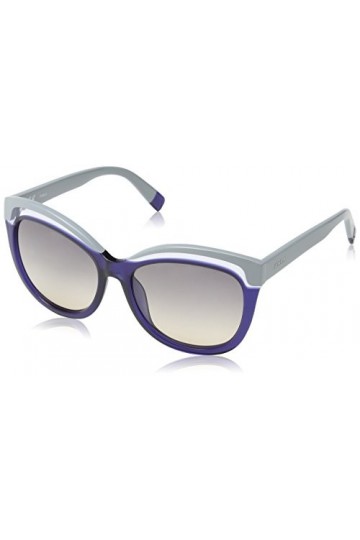 FURLA Eyewear SU4957 Lunettes de soleil surdimensionnées pour femme Gris/azur brillant 54 mm