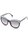 FURLA Eyewear SU4957 Lunettes de soleil surdimensionnées pour femme Gris/azur brillant 54 mm