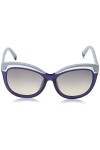 FURLA Eyewear SU4957 Lunettes de soleil surdimensionnées pour femme Gris/azur brillant 54 mm