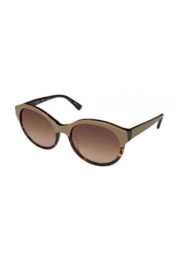 Isaac Mizrahi 30212 Lunettes de soleil à verres dégradés œil de chat pour femme, Beige/écaille de tortue, 52-18-135