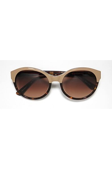 Isaac Mizrahi 30212 Lunettes de soleil à verres dégradés œil de chat pour femme, Beige/écaille de tortue, 52-18-135