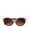 Isaac Mizrahi 30212 Lunettes de soleil à verres dégradés œil de chat pour femme, Beige/écaille de tortue, 52-18-135