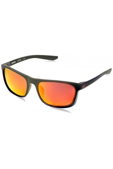 Nike Sun Sunglasses, 010 Matte Black Red mirro, 57 Unisex